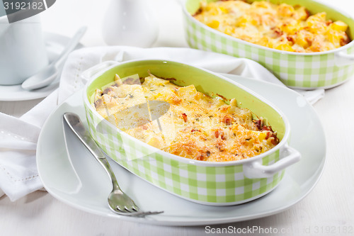 Image of Casserole with pasta and cheese