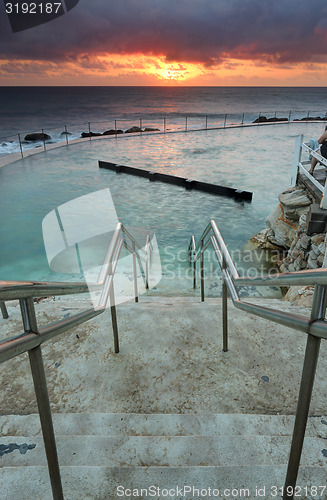 Image of The steps leading down into Bronte Ocean Baths Australia