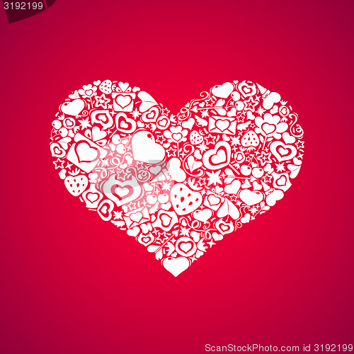 Image of White Heart on Pink Background