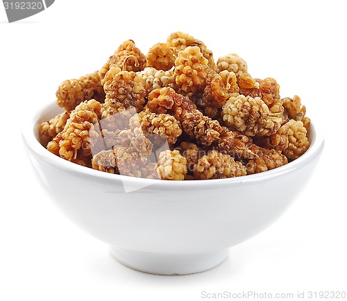 Image of bowl of dried mulberries