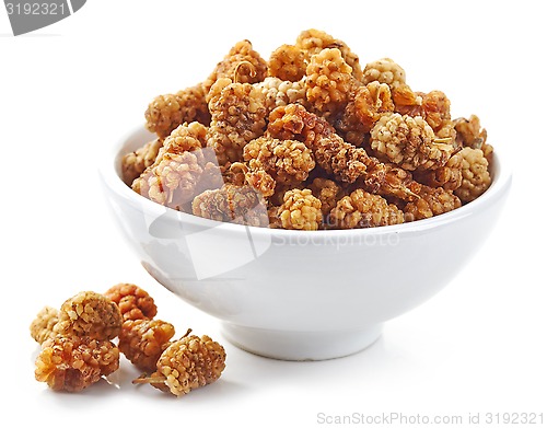 Image of bowl of dried mulberries