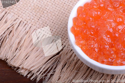 Image of red caviar close up