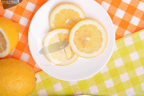 Image of juicy ripe lemons close up