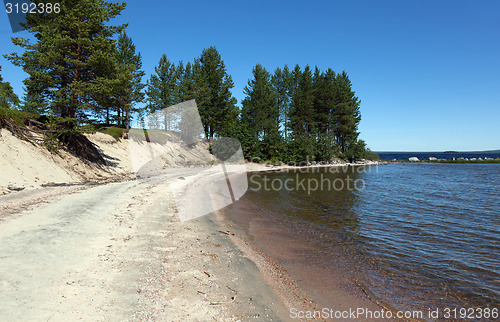 Image of The beach on the lake Kolvitsa