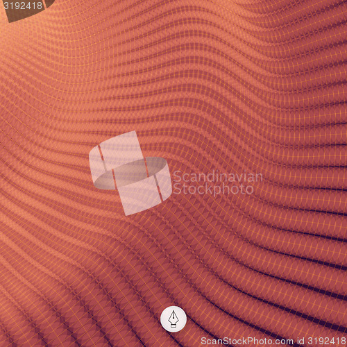 Image of Network abstract background. 3d technology vector illustration. 