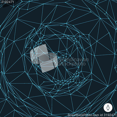 Image of Network background. 3d technology vector illustration. Can be us