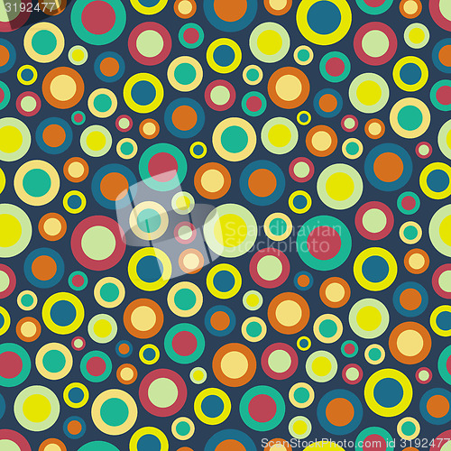 Image of Seamless festive background from circles.  Vector Illustration. 