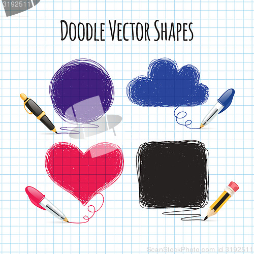 Image of Vector Doodle Shapes Set