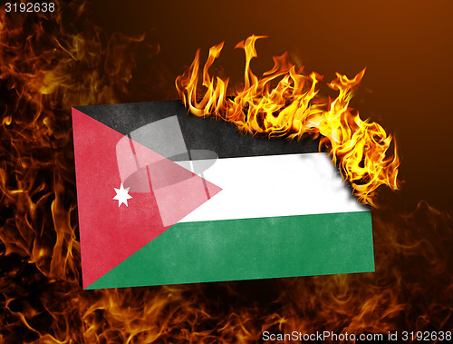 Image of Flag burning - Jordan