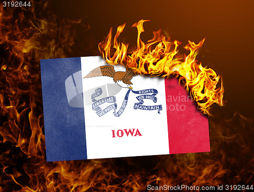 Image of Flag burning - Iowa