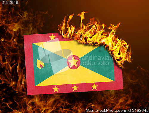 Image of Flag burning - Grenada