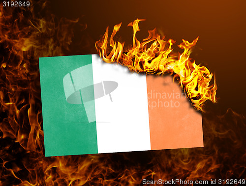 Image of Flag burning - Ivory Coast