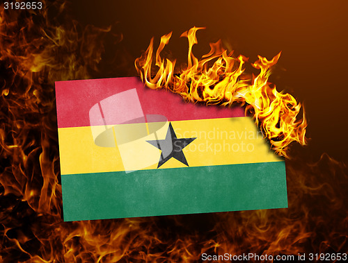 Image of Flag burning - Ghana