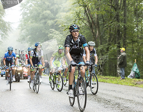 Image of The Cyclist Danny Pate Climbing Col du Platzerwasel - Tour de Fr