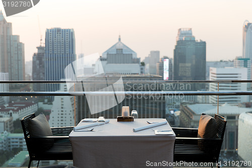 Image of restaurant lounge at hotel in bangkok city