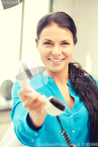 Image of woman with phone