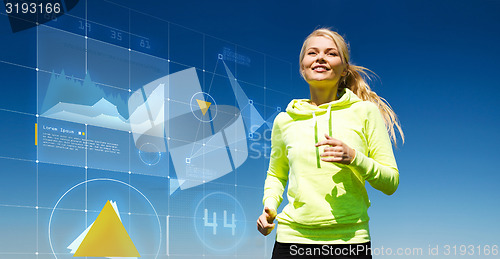 Image of woman jogging outdoors