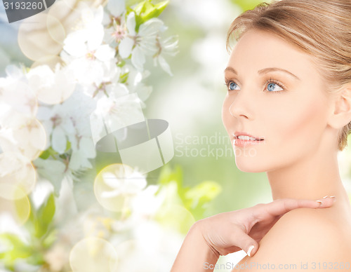 Image of beautiful young woman face