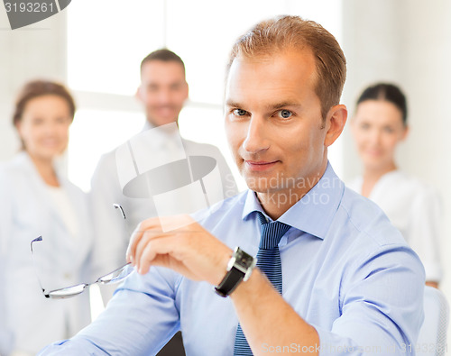 Image of businessman in office