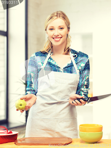 Image of beautiful woman in the kitchen