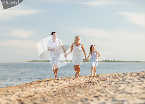 Image of happy family at the seaside