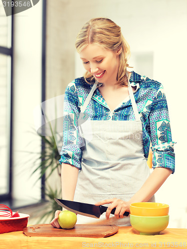 Image of beautiful woman in the kitchen