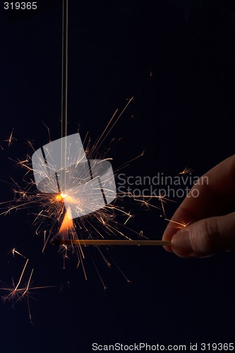 Image of Hand lighting a sparkler