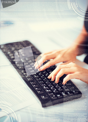 Image of woman hands typing on keyboard