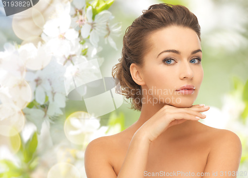 Image of beautiful young woman face