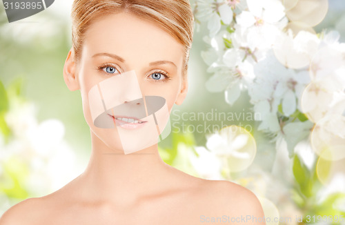 Image of beautiful young woman face