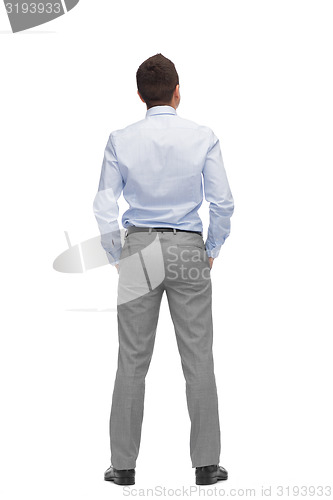 Image of businessman from back