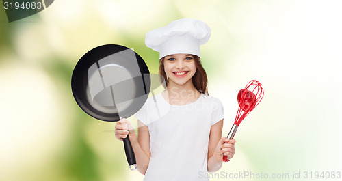 Image of smiling little girl in white blank t-shirt