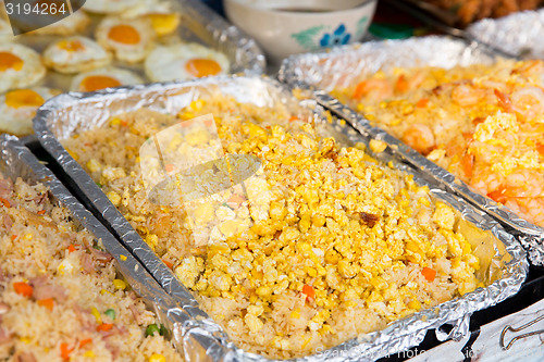 Image of wok dish at street market