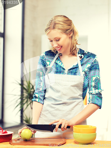 Image of beautiful woman in the kitchen