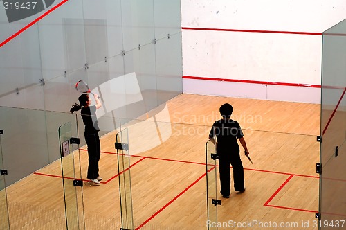 Image of Playing squash