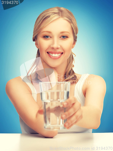 Image of woman with glass of water