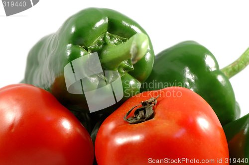 Image of Papricas and tomatoes