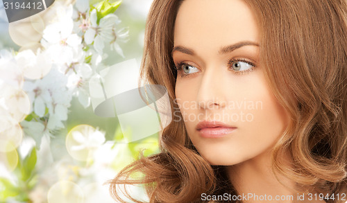 Image of beautiful young woman face