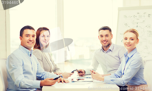 Image of business team having meeting in office