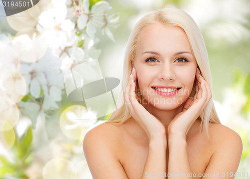 Image of beautiful young woman face