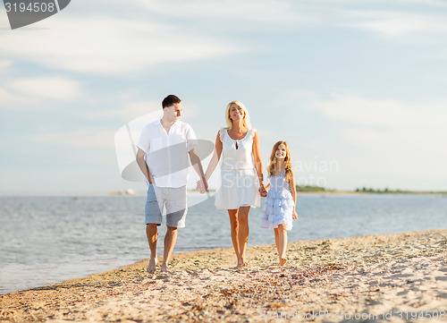 Image of happy family at the seaside