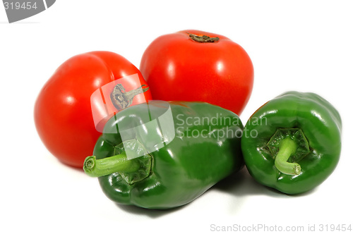 Image of Papricas and tomatoes