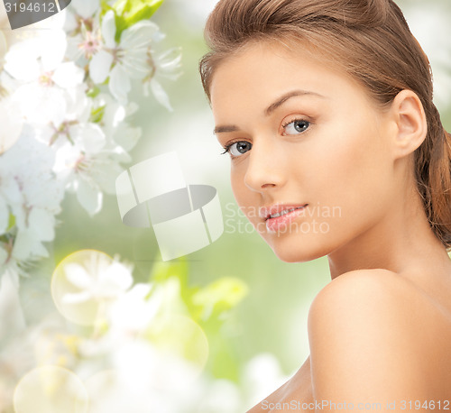 Image of beautiful young woman face