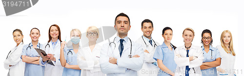 Image of group of medics with stethoscopes