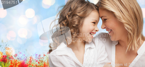 Image of happy mother and daughter