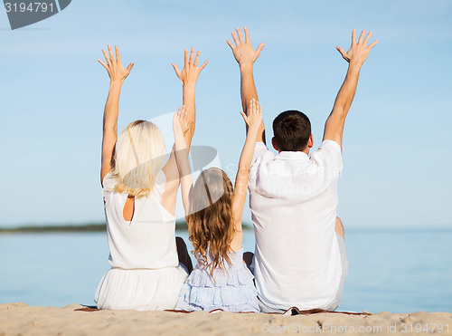 Image of happy family at the seaside