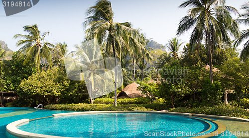 Image of swimming pool at thailand touristic resort