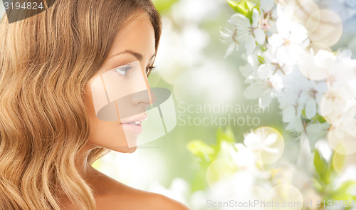 Image of beautiful young woman face