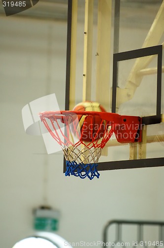 Image of Basketball swishing through the hoop