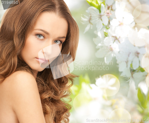 Image of beautiful young woman face